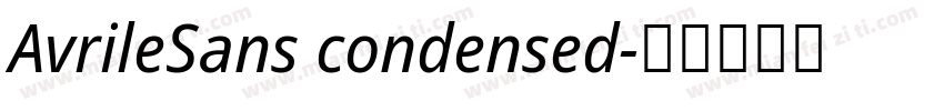 AvrileSans condensed字体转换